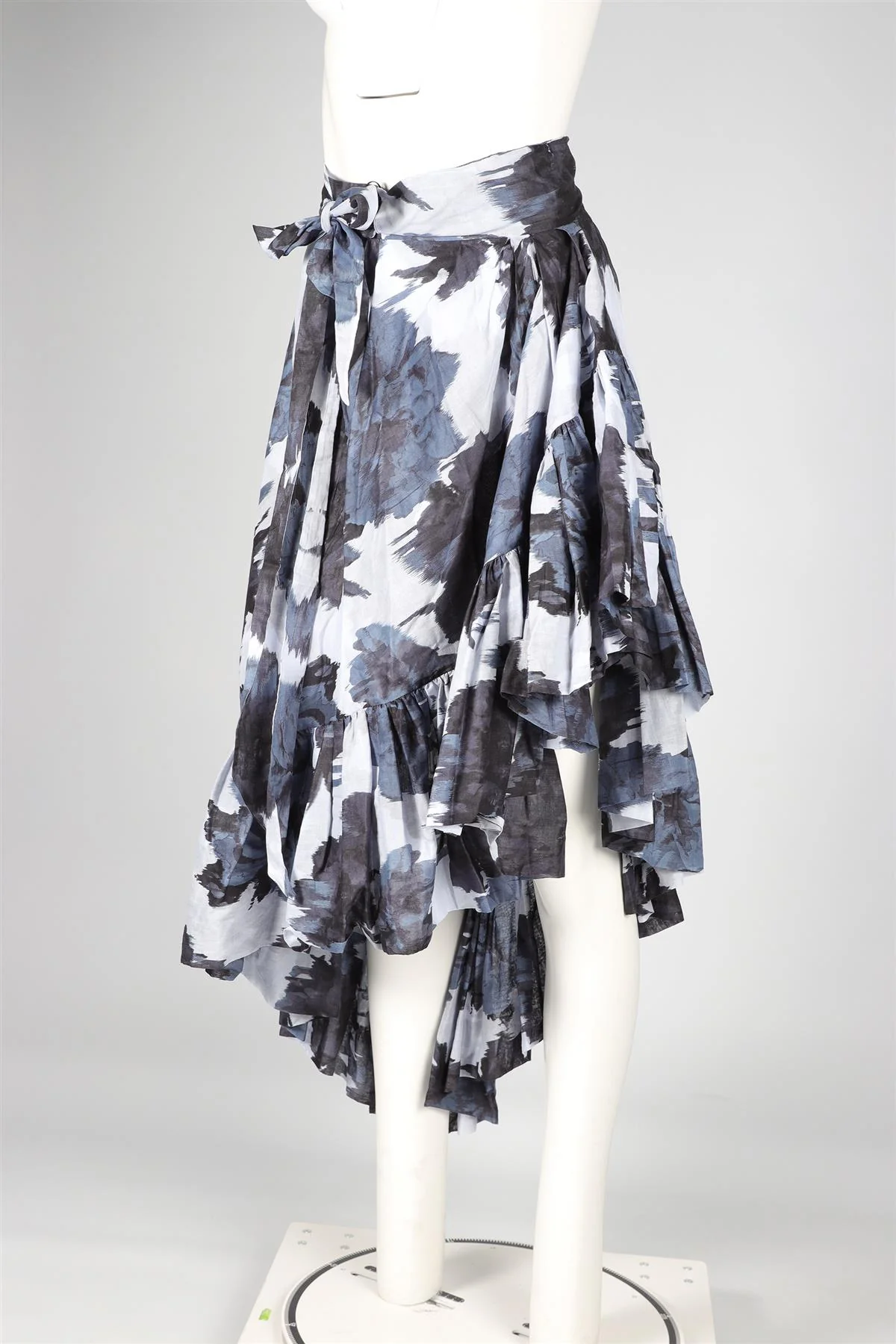ALEXANDRE VAUTHIER BLUE COTTON MIDI SKIRT SMALL FR 36 UK 8 - Image 3