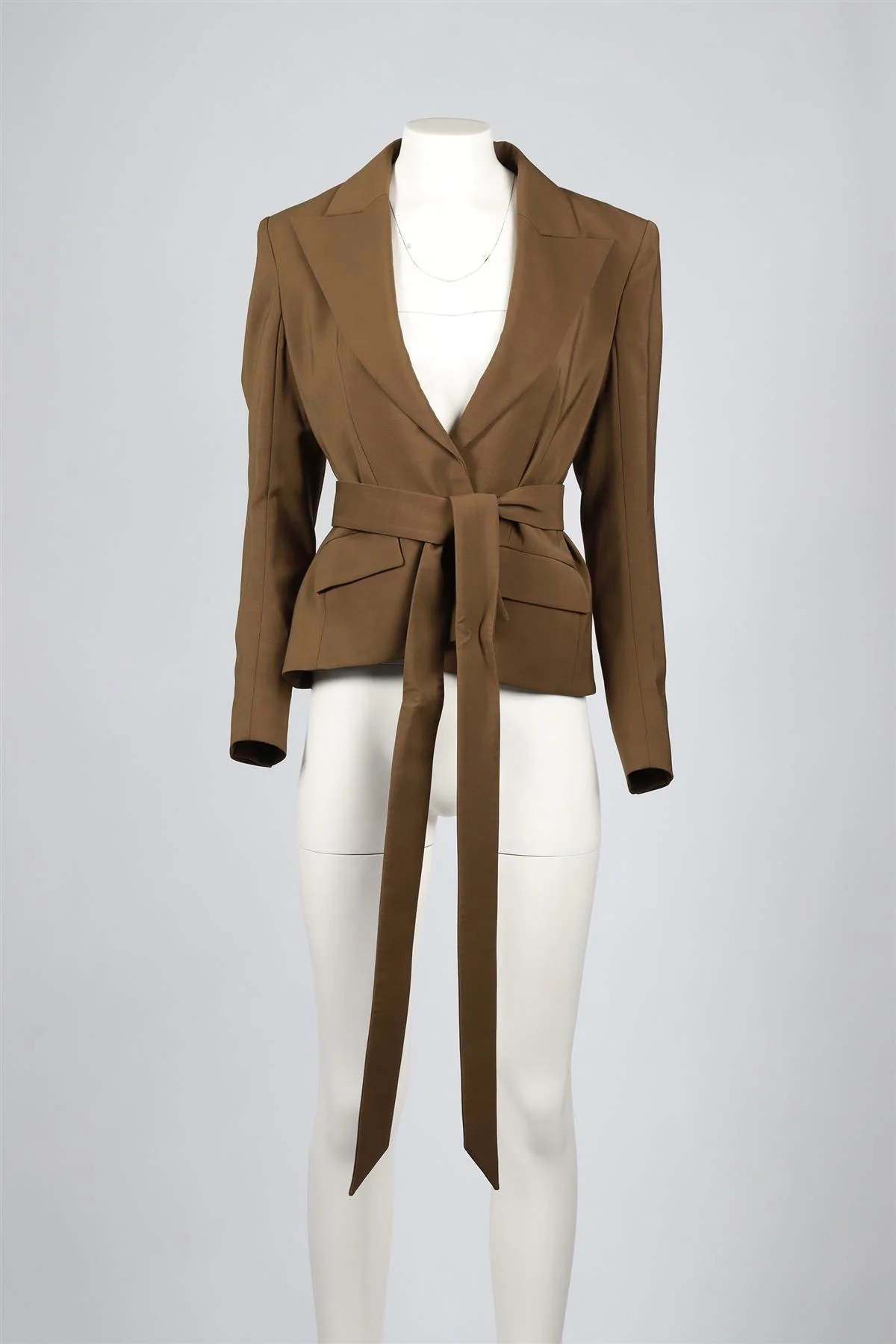 ALEXANDRE VAUTHIER GREEN WOOL BLEND BLAZER FR 36 UK 8 - Image 2