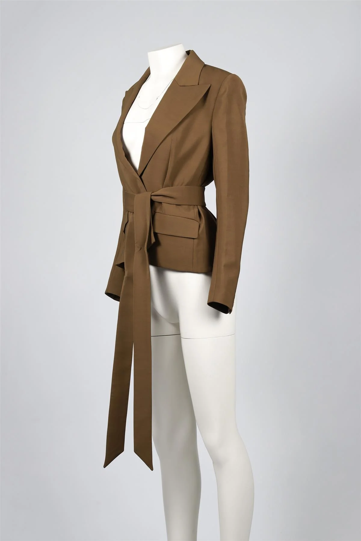 ALEXANDRE VAUTHIER GREEN WOOL BLEND BLAZER FR 36 UK 8 - Image 3