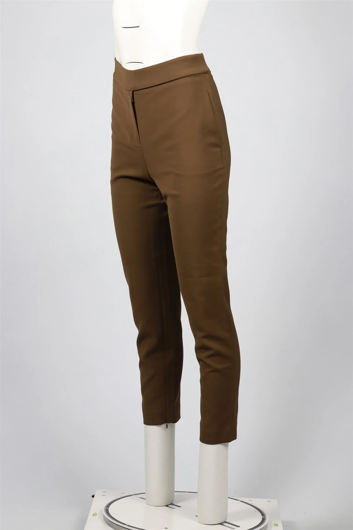 ALEXANDRE VAUTHIER GREEN WOOL BLEND STRAIGHT LEG PANTS FR 36 UK 8 - Image 3