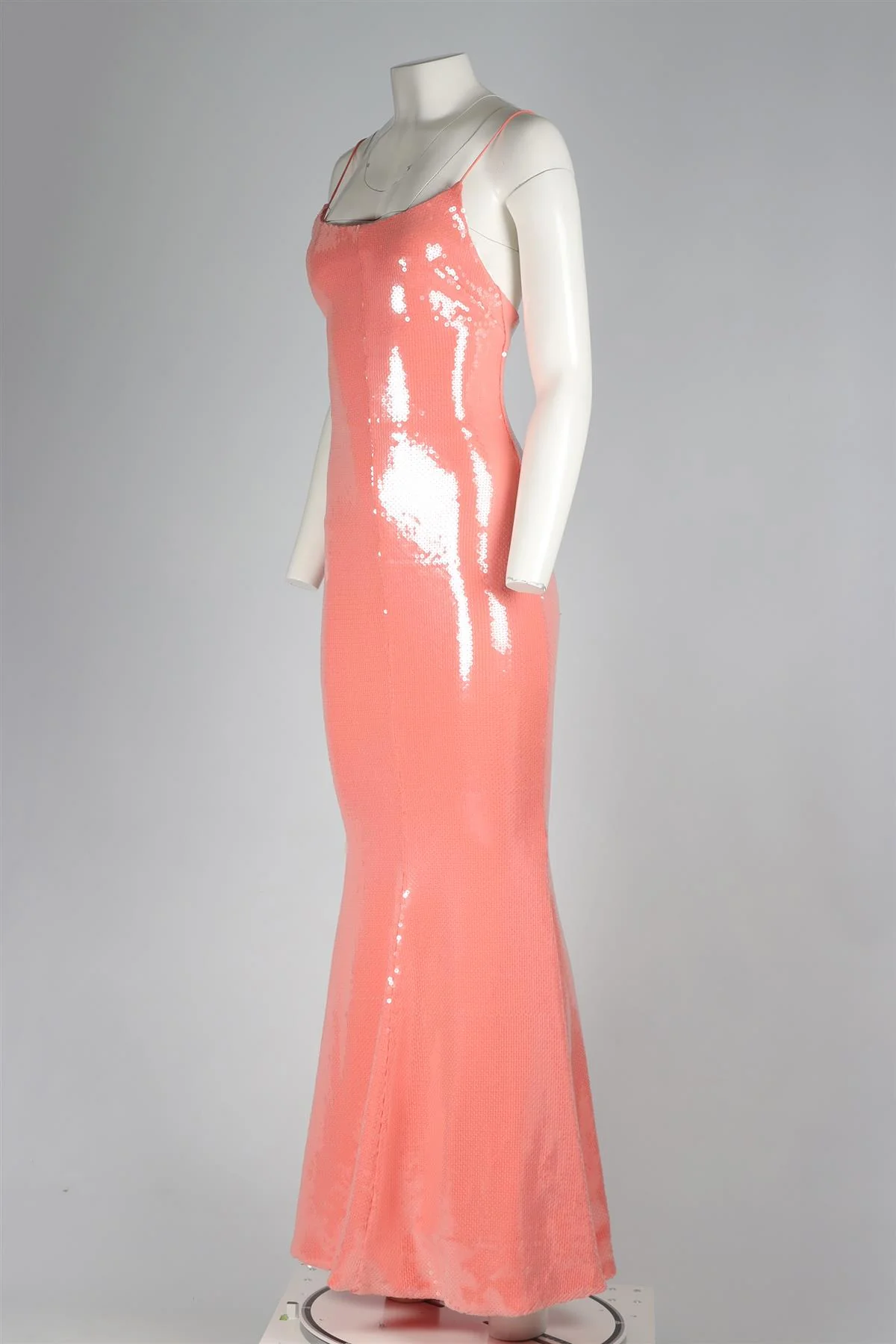 ALEXANDRE VAUTHIER PINK SEQUIN MAXI DRESS FR 36 UK 8 - Image 3