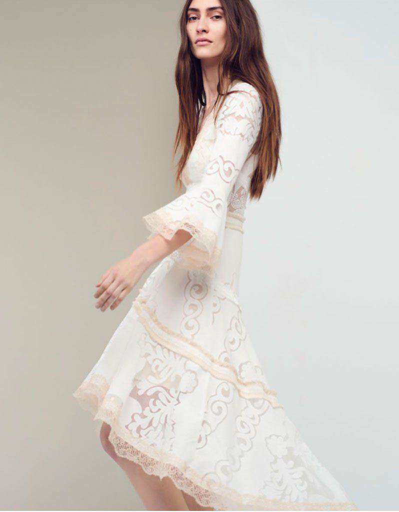 ALEXIS ASH LACE HIGH LOW DRESS MEDIUM - Image 6
