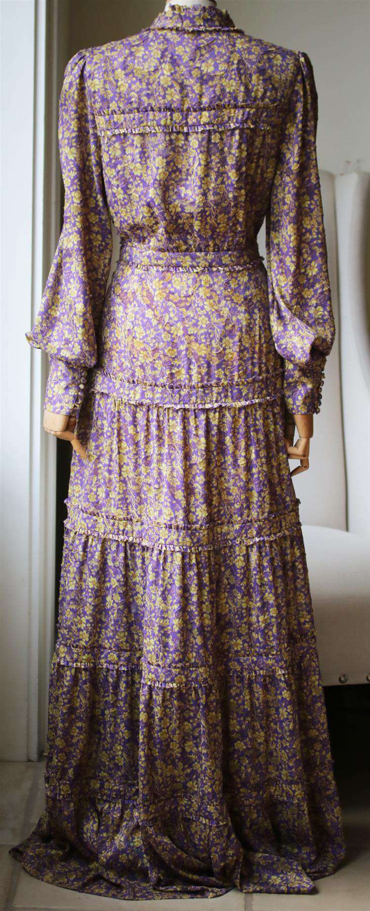ALEXIS MARGEAUX FLORAL PRINT MAXI DRESS LARGE - Image 4