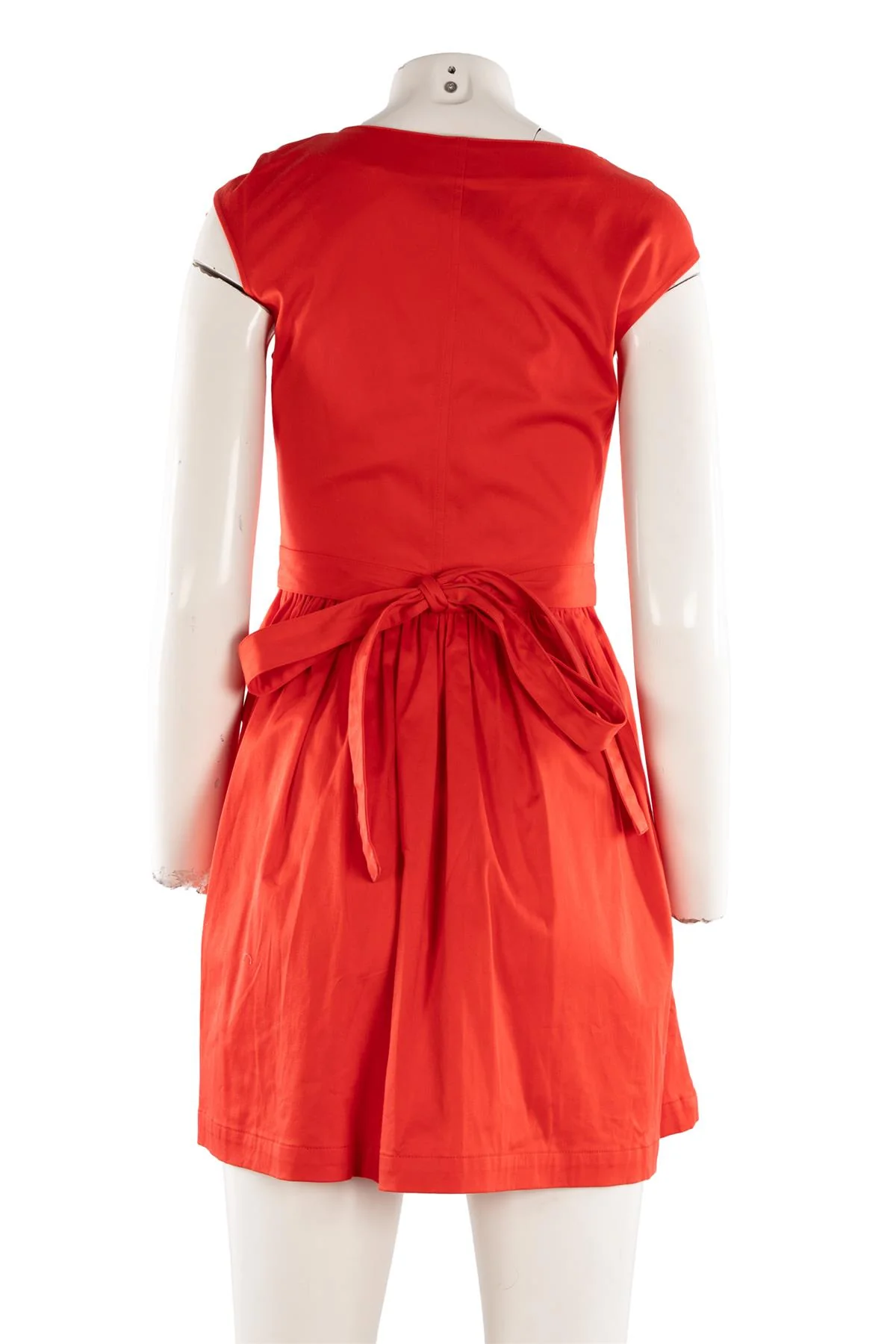 ALEXIS RED COTTON MINI DRESS XSMALL - Image 4