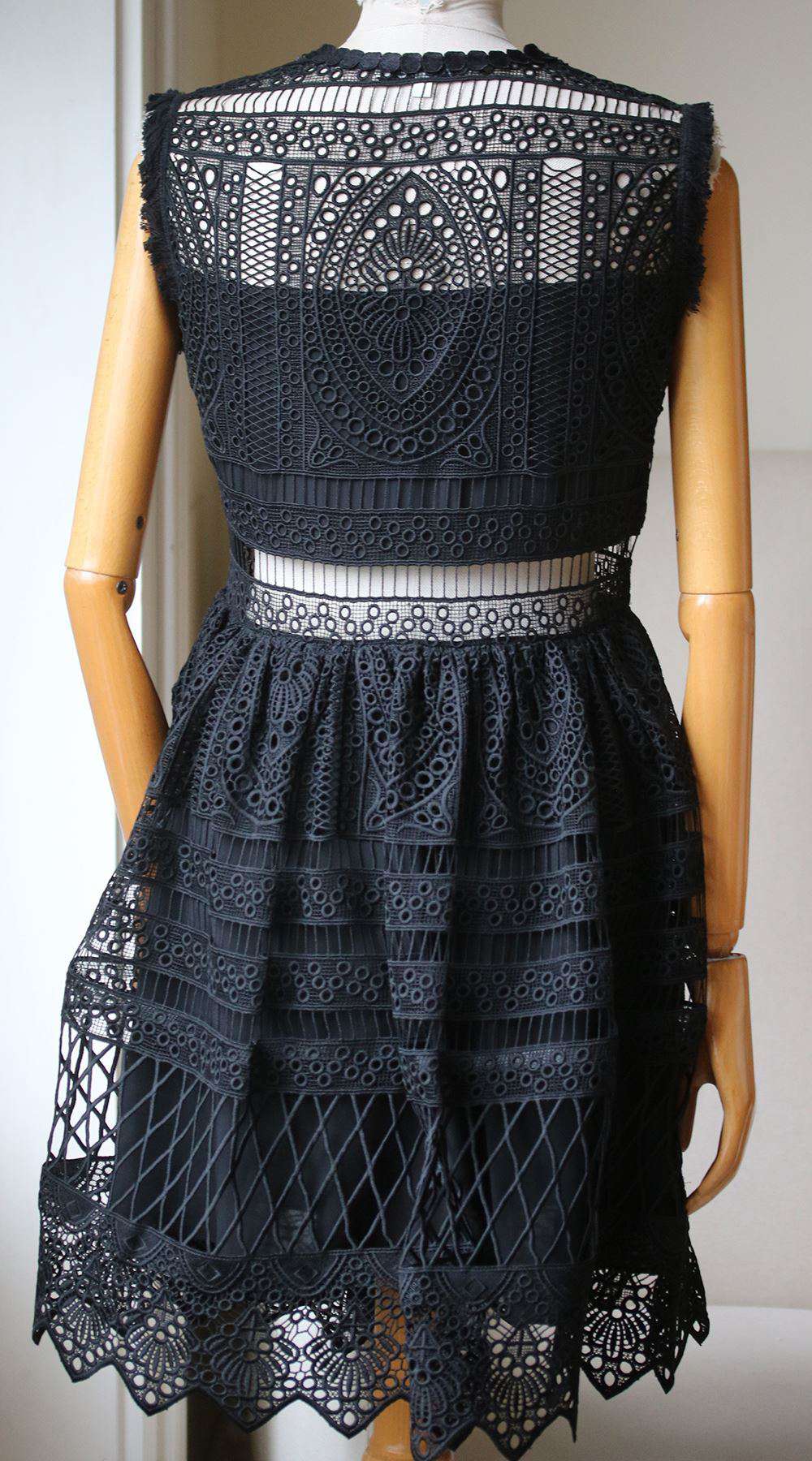ALEXIS SAGE CROCHET EMBROIDERED DRESS MEDIUM - Image 5