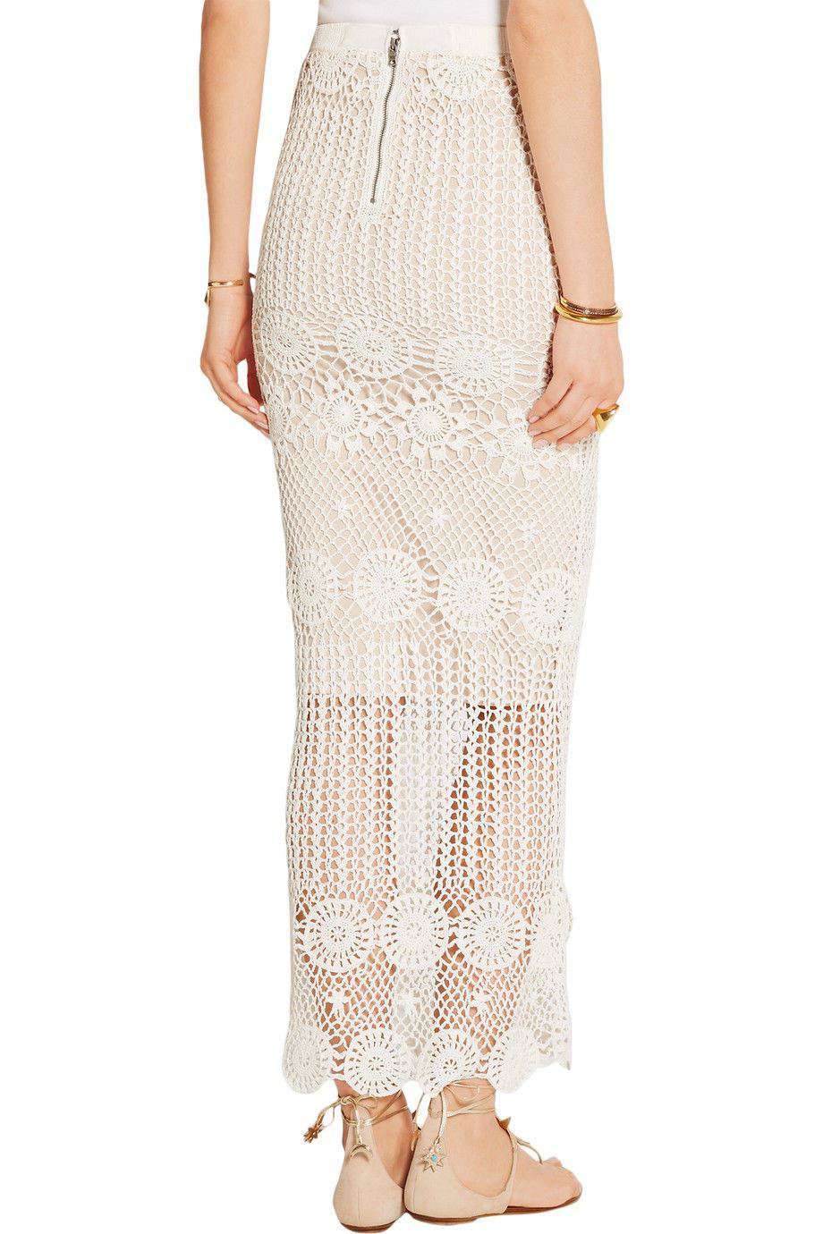 ALICE AND OLIVIA GRISELDA CROCHET MAXI SKIRT SMALL - Image 2