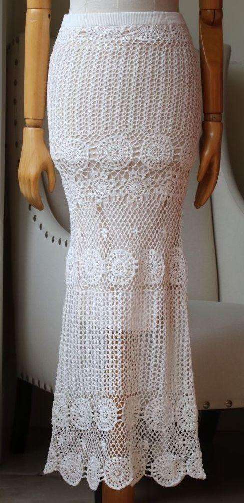ALICE AND OLIVIA GRISELDA CROCHET MAXI SKIRT SMALL - Image 7
