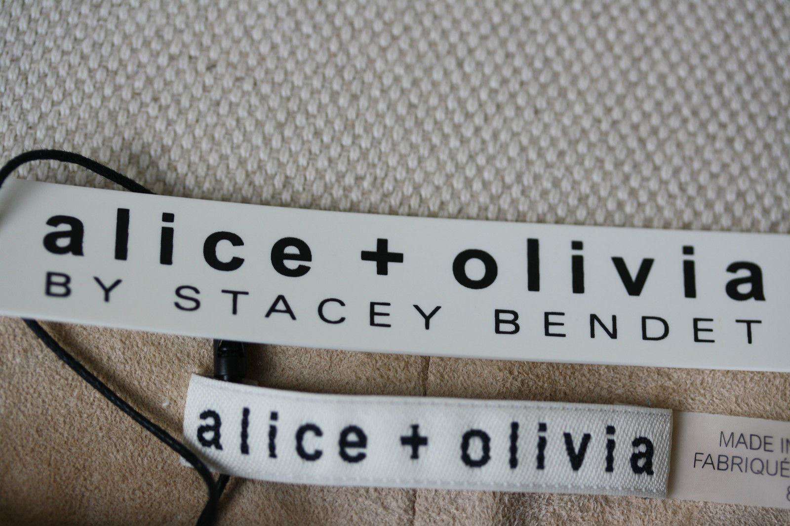 ALICE AND OLIVIA ZIP FRONT SUEDE LEGGINGS US 8 UK 12 - Image 3