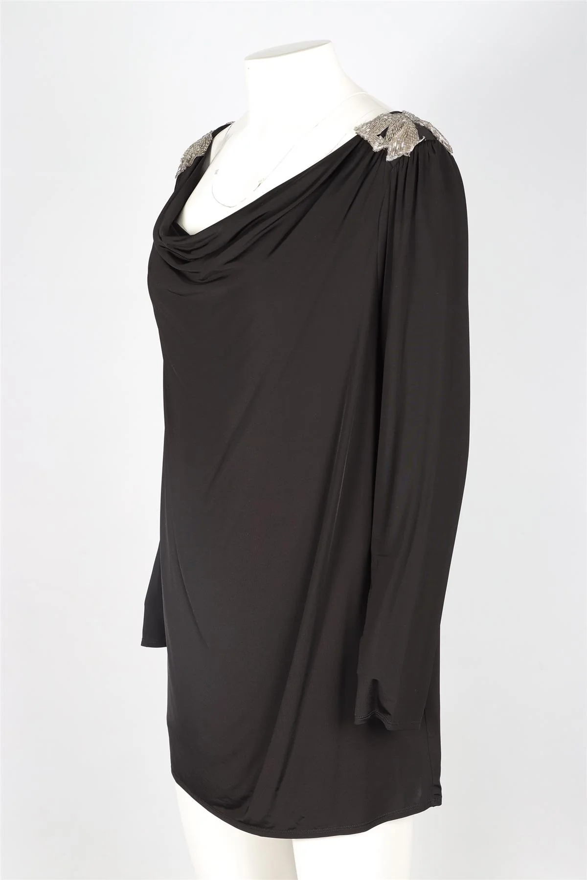 ALICE BY TEMPERLEY BLACK JERSEY TOP UK 14 - Image 3