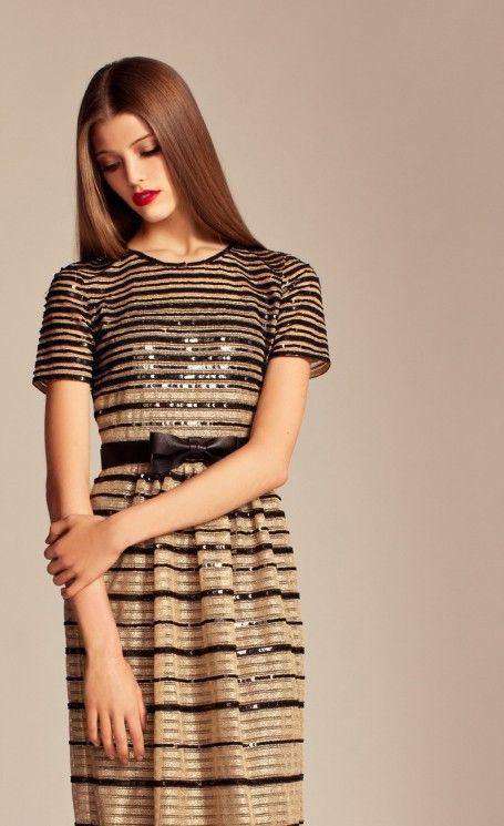 ALICE BY TEMPERLEY GOLD AND BLACK SEQUIN MAXI DRESS UK 12 US 8 - Image 6