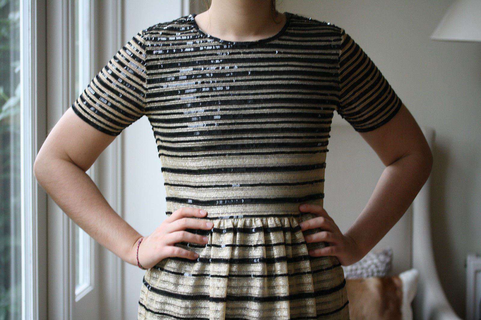 ALICE BY TEMPERLEY GOLD AND BLACK SEQUIN MAXI DRESS UK 12 US 8 - Image 8