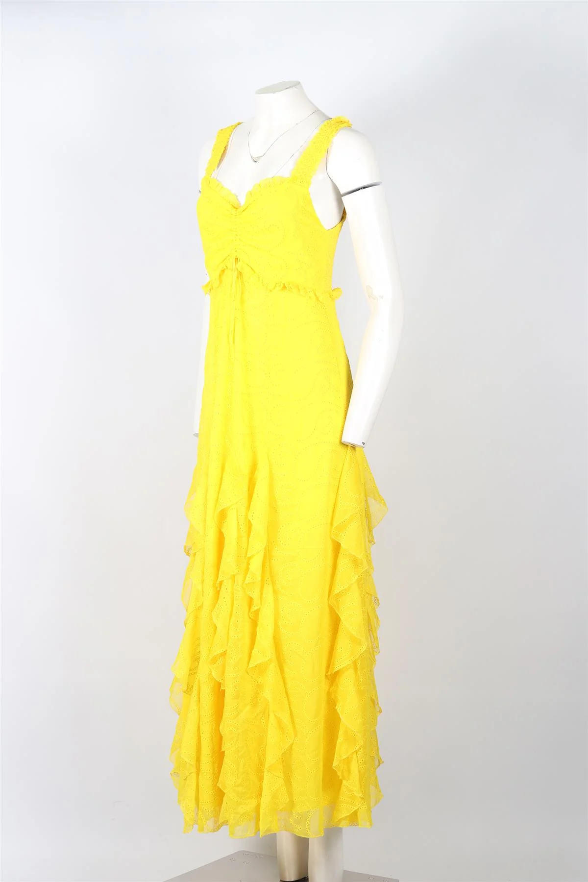 ALICE + OLIVIA BRODERIE ANGLAISE MAXI DRESS US 8 UK 12 - Image 3