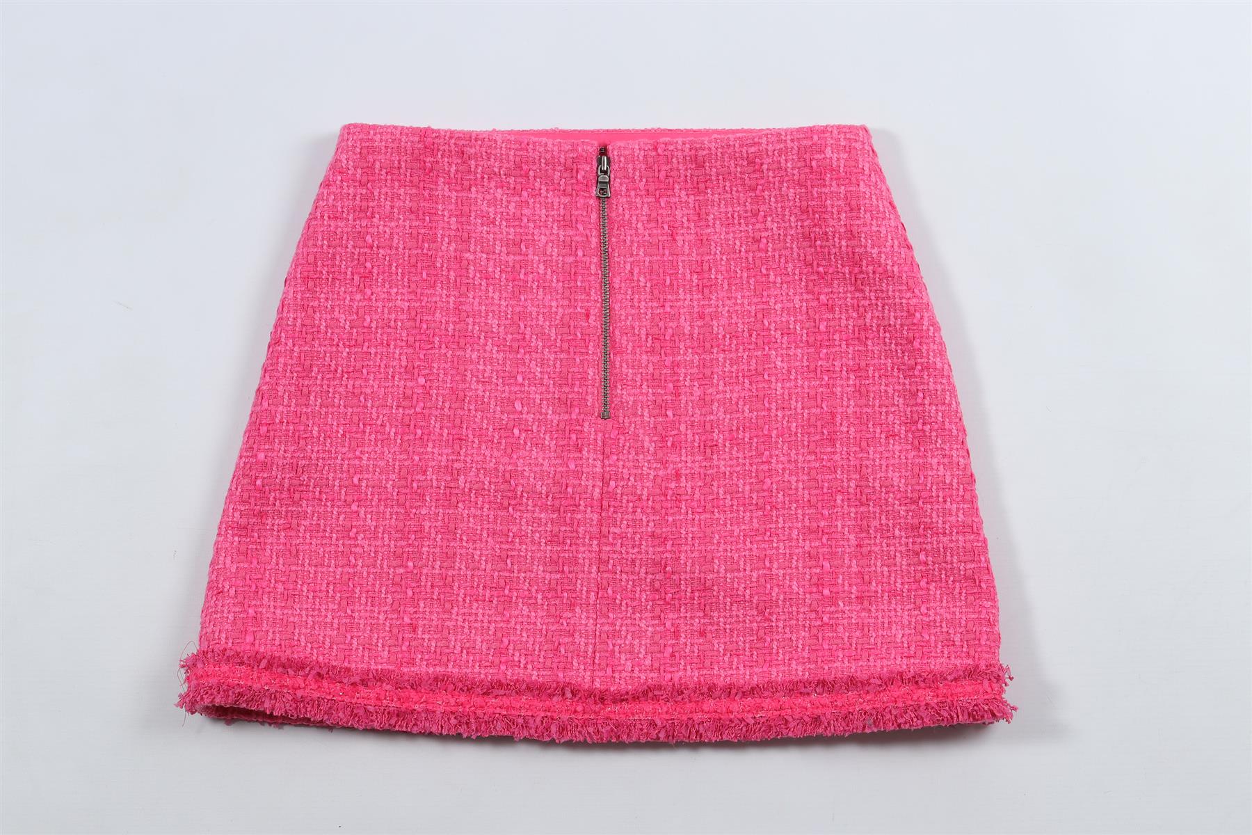 ALICE + OLIVIA PINK TWEED MINI SKIRT US 0 UK 4 - Image 4