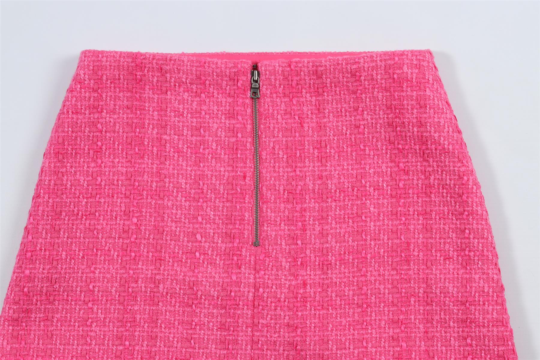 ALICE + OLIVIA PINK TWEED MINI SKIRT US 0 UK 4 - Image 5