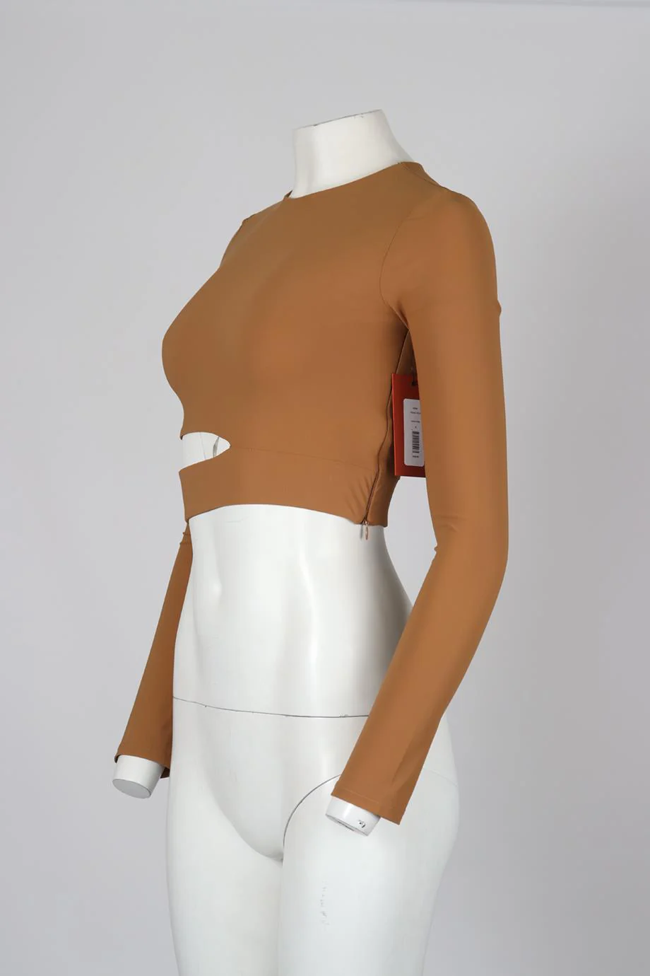 ALIX NYC CROPPED STRETCH JERSEY TOP SMALL - Image 3