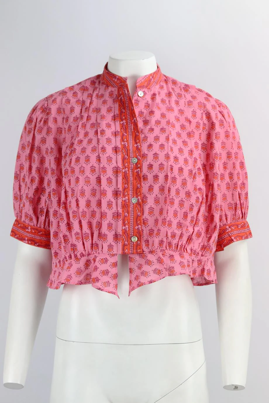 ALIX OF BOHEMIA CROPPED PRINTED COTTON TOP SMALL - Image 2