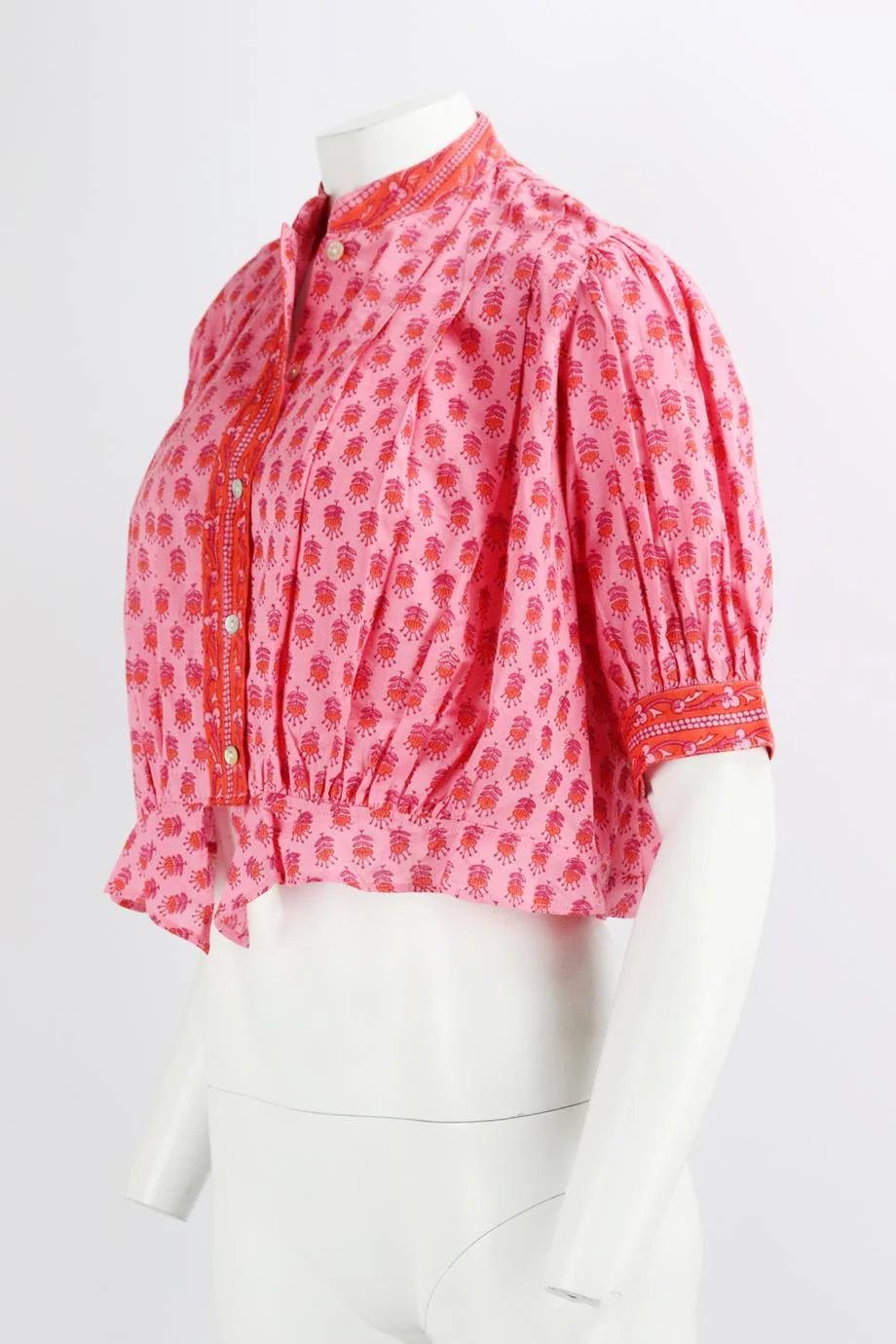 ALIX OF BOHEMIA CROPPED PRINTED COTTON TOP SMALL - Image 3