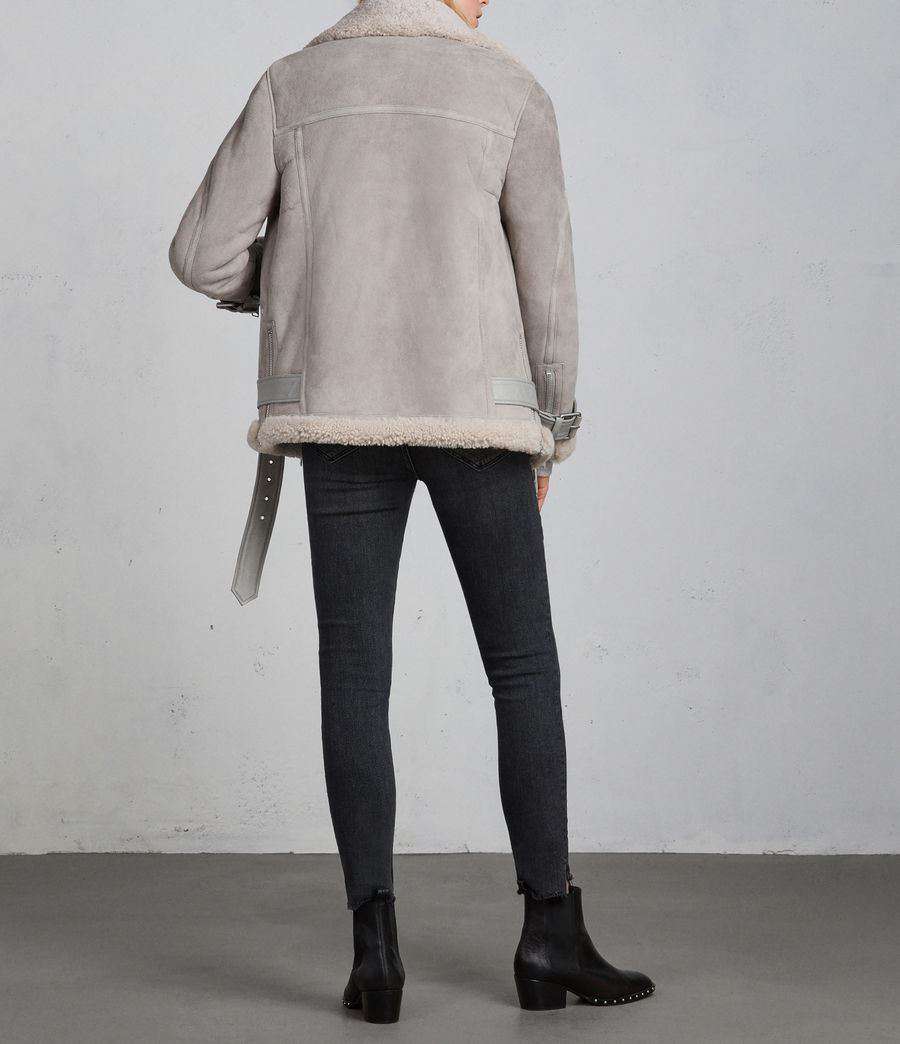 ALL SAINTS HAWLEY OVERSIZED SHEARLING BIKER JACKET SMALL - Image 2