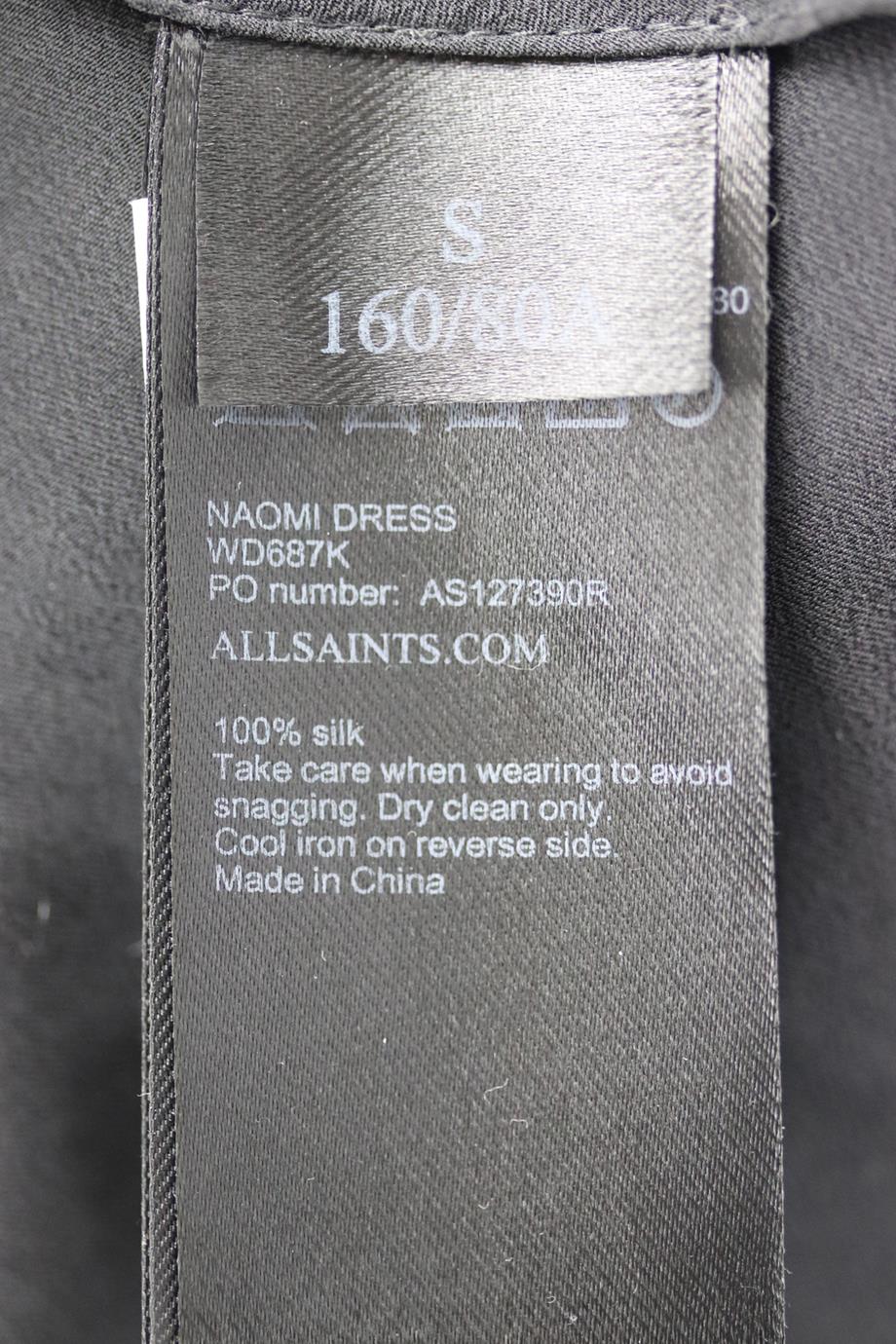 ALL SAINTS SILK MAXI DRESS SMALL - Image 6