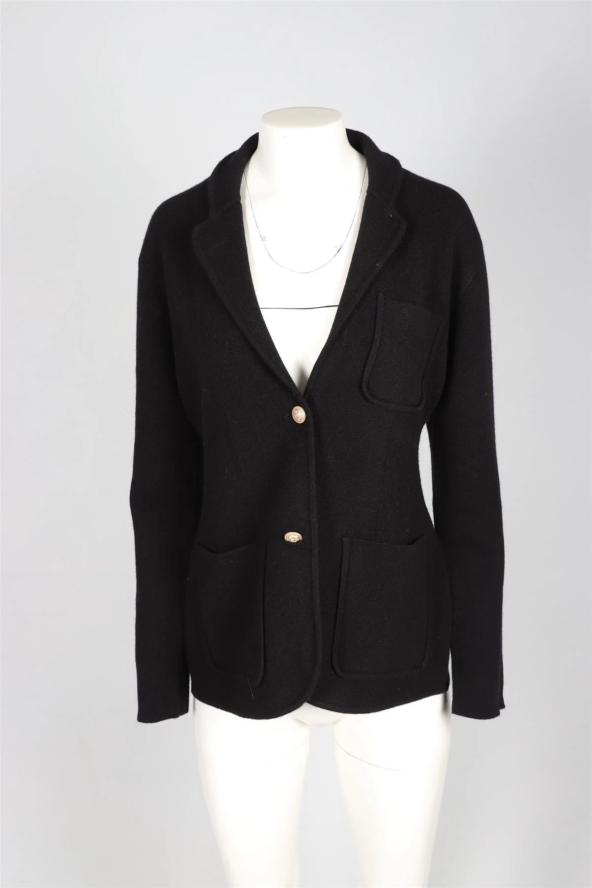 ALLUDE BLACK WOOL BLAZER SMALL - Image 2