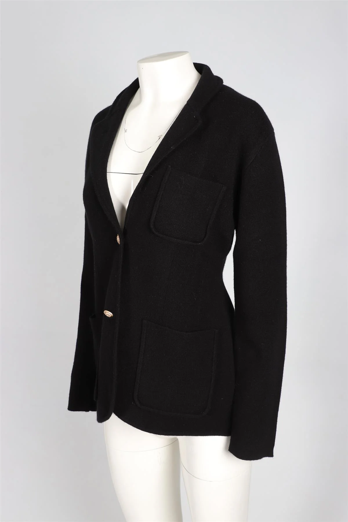 ALLUDE BLACK WOOL BLAZER SMALL - Image 3