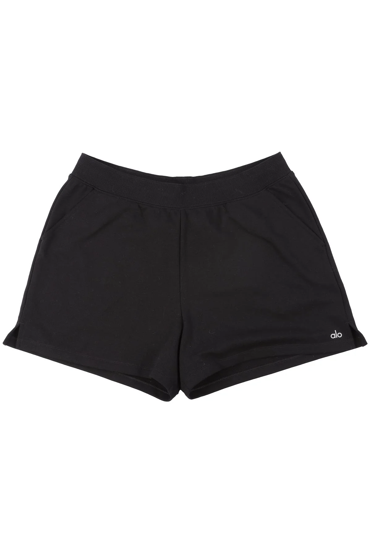 ALO YOGA BLACK COTTON SHORTS LARGE