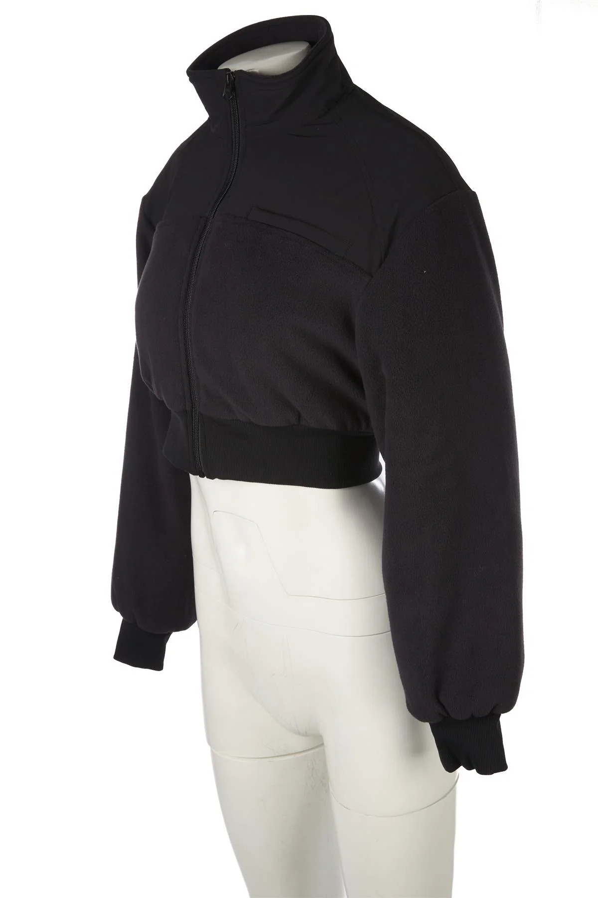 ALO YOGA BLACK PADDED FLEECE JACKET SMALL - Image 3