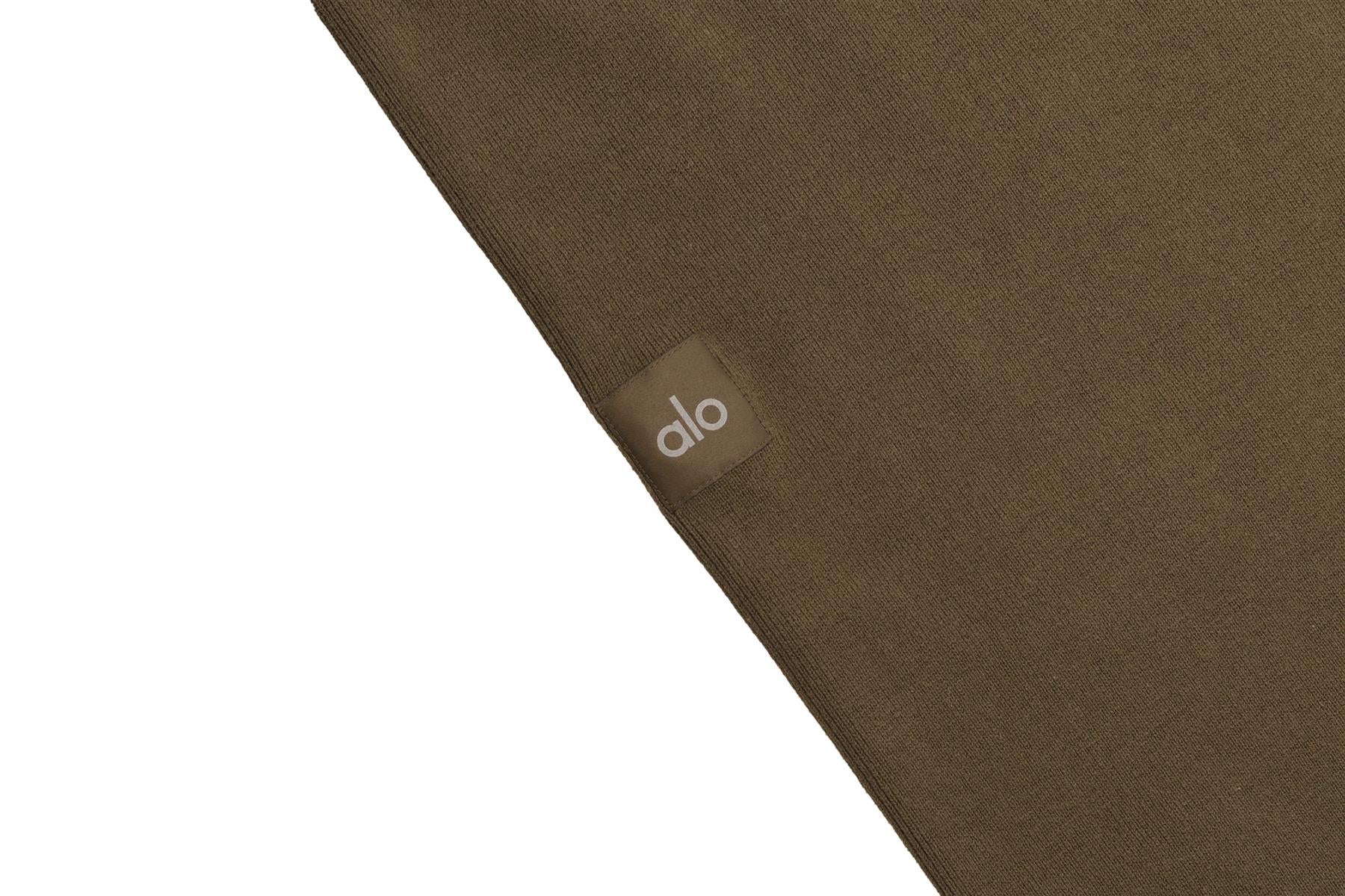 ALO YOGA GREEN COTTON WIDE LEG PANTS MEDIUM - Image 5