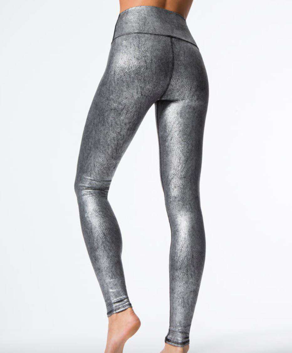 ALO YOGA HIGH-WAISTED AIRBRUSH METALLIC LEGGINGS XSMALL - Image 2