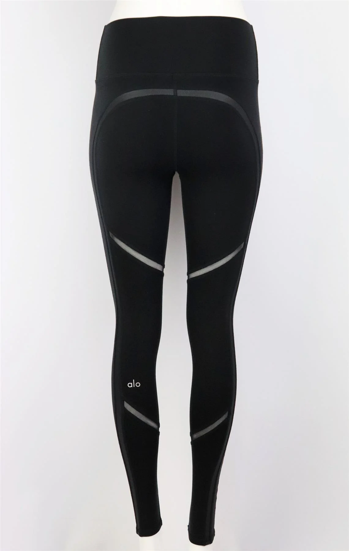 ALO YOGA MESH PANELLED HIGH RISE STRETCH LEGGINGS SMALL - Image 4