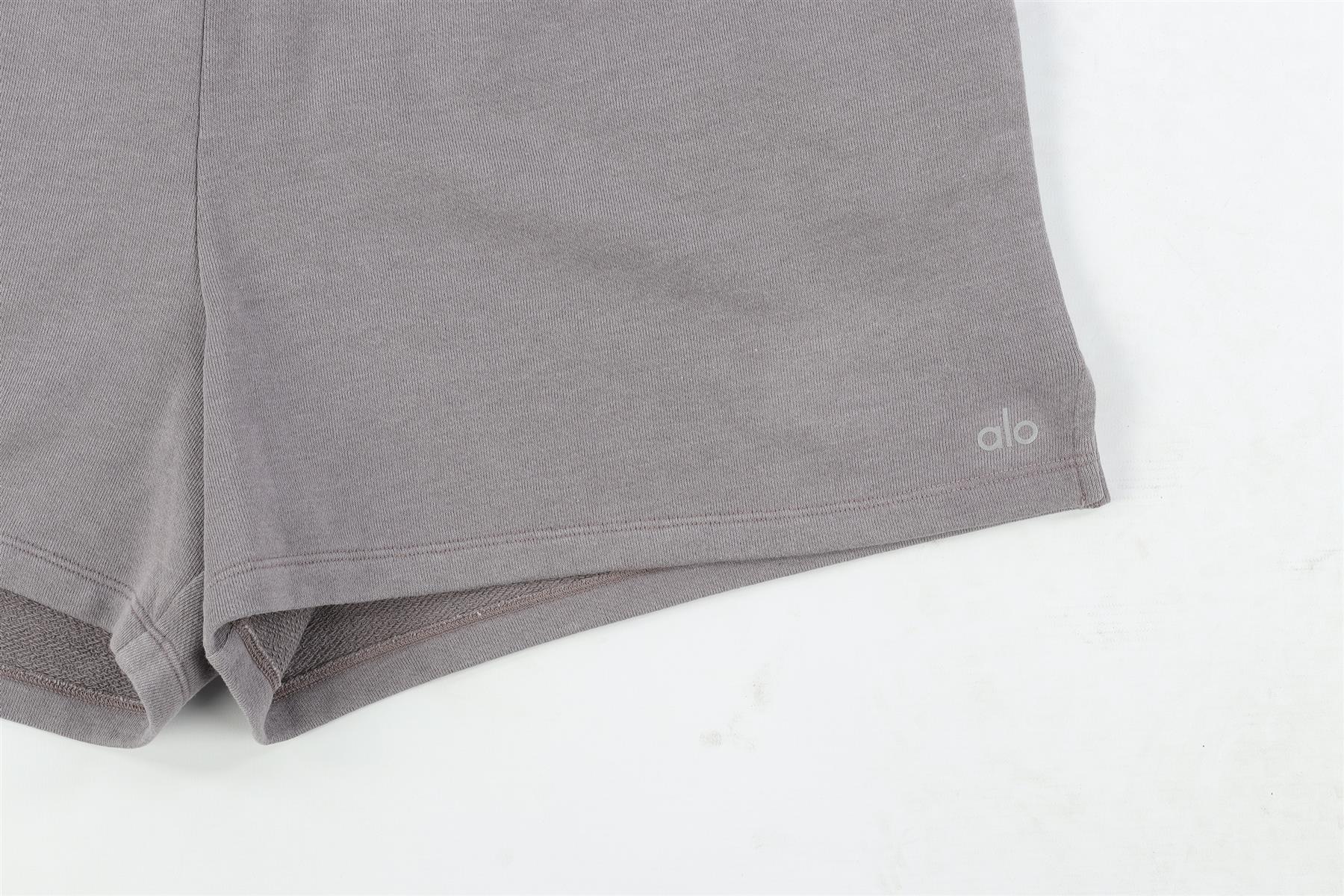 ALO YOGA PURPLE COTTON SHORTS LARGE - Image 3