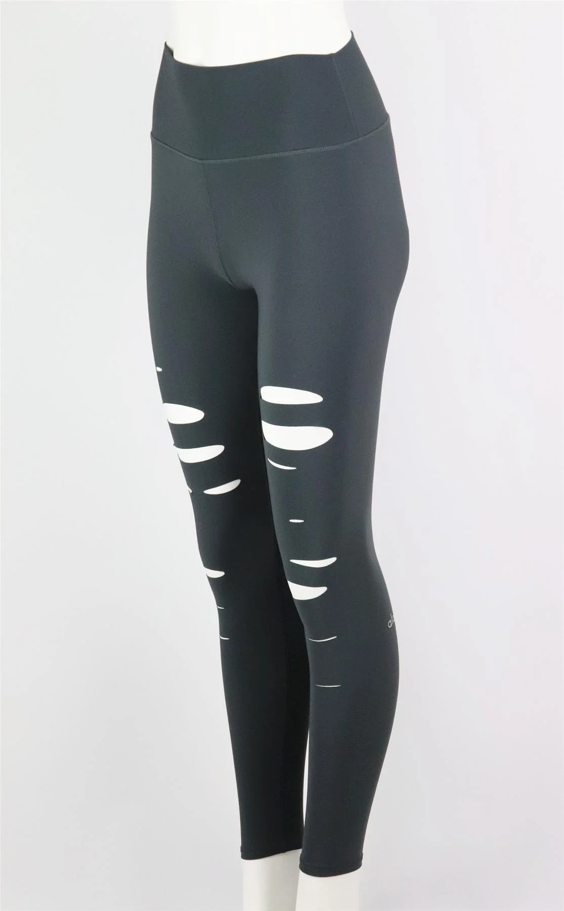 ALO YOGA RIPPED WARRIOR HIGH RISE STRETCH LEGGINGS SMALL - Image 3