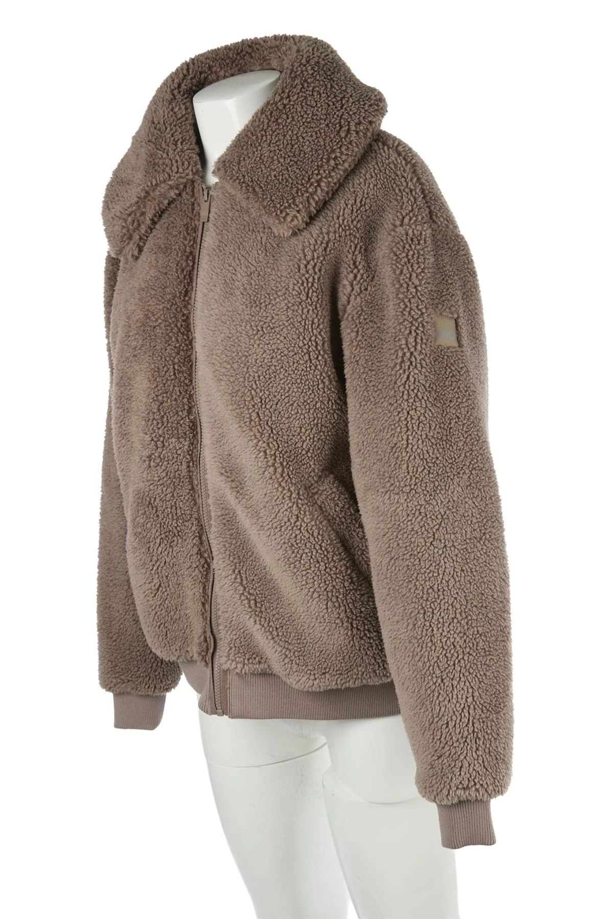 ALO YOGA TAUPE FLEECE JACKET MEDIUM - Image 3