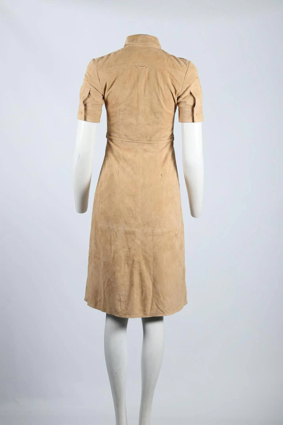 ALTUZARRA BELTED SUEDE MIDI DRESS FR 34 UK 6 - Image 4