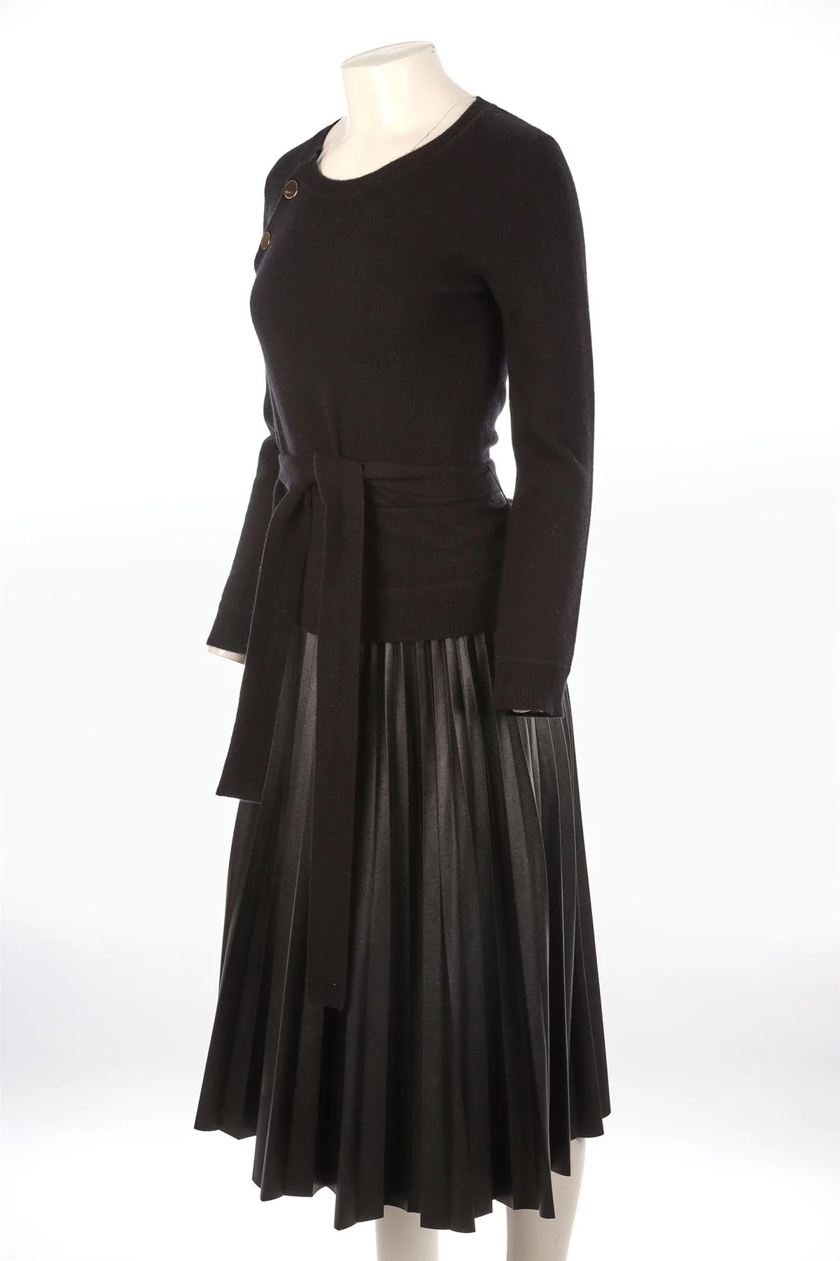 ALTUZARRA BLACK CASHMERE MIDI DRESS FR 36 UK 8 - Image 3