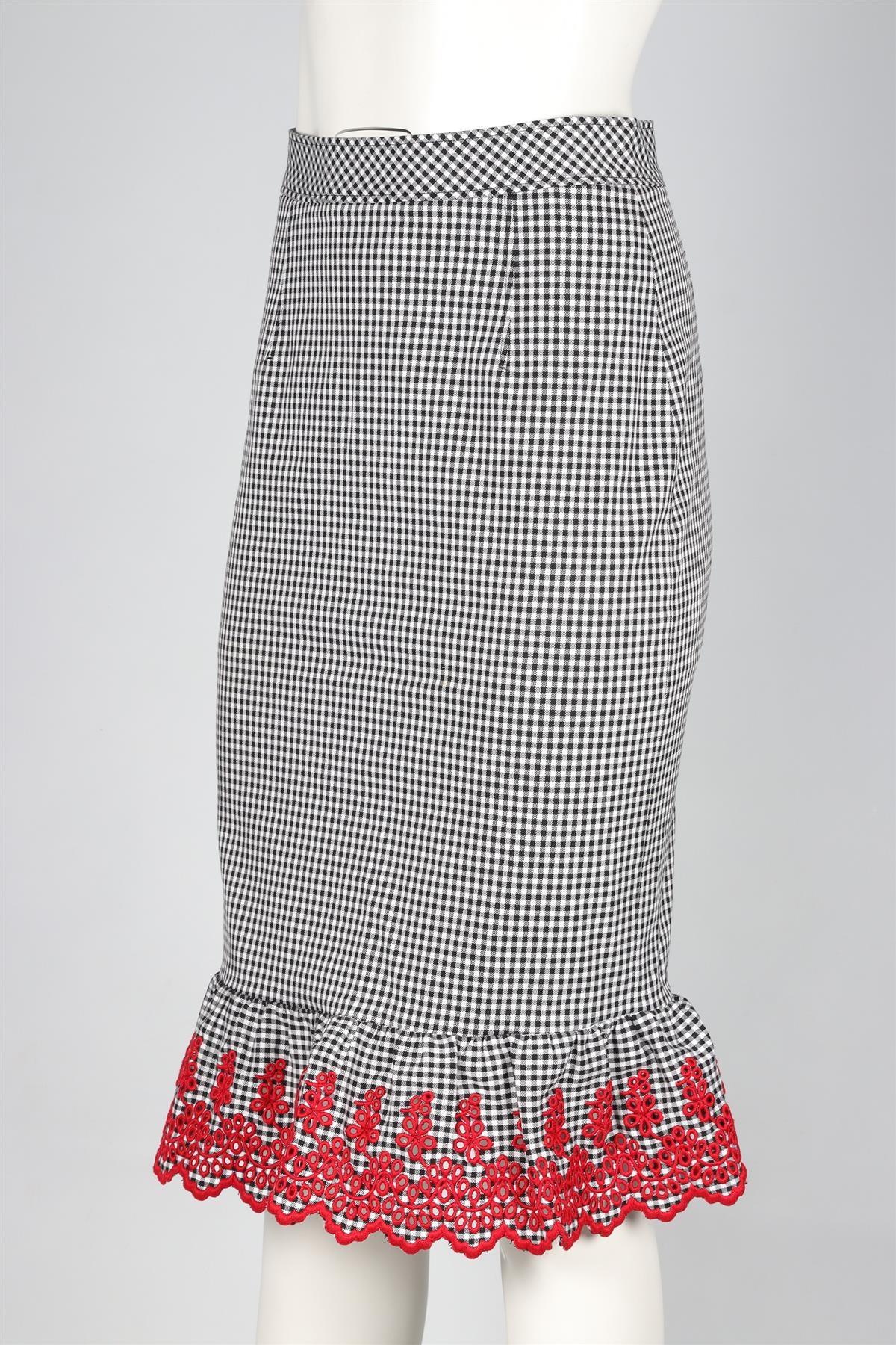 ALTUZARRA BLACK COTTON MINI SKIRT FR 36 UK 8 - Image 3