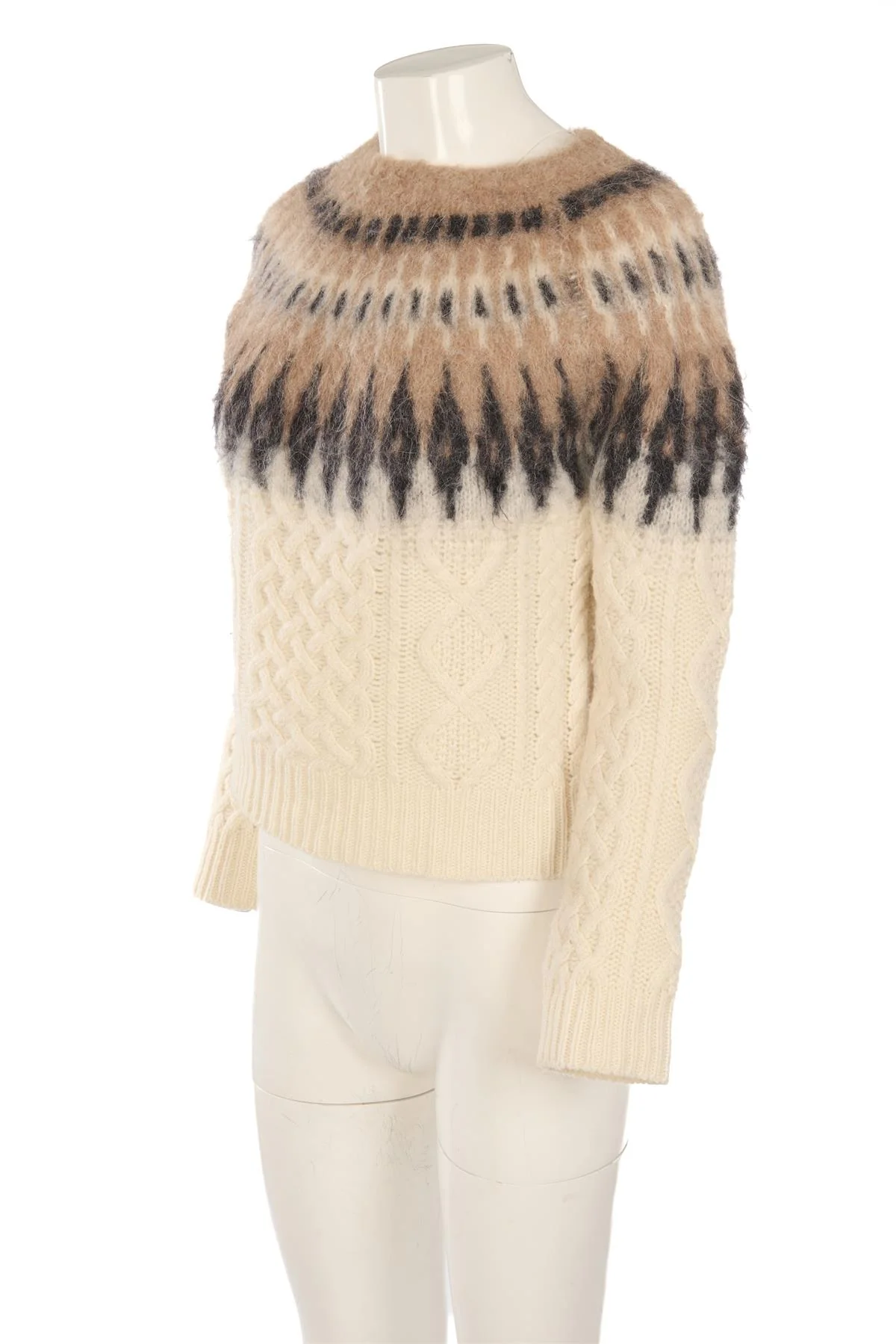 ALTUZARRA CREAM WOOL SWEATER XSMALL - Image 3