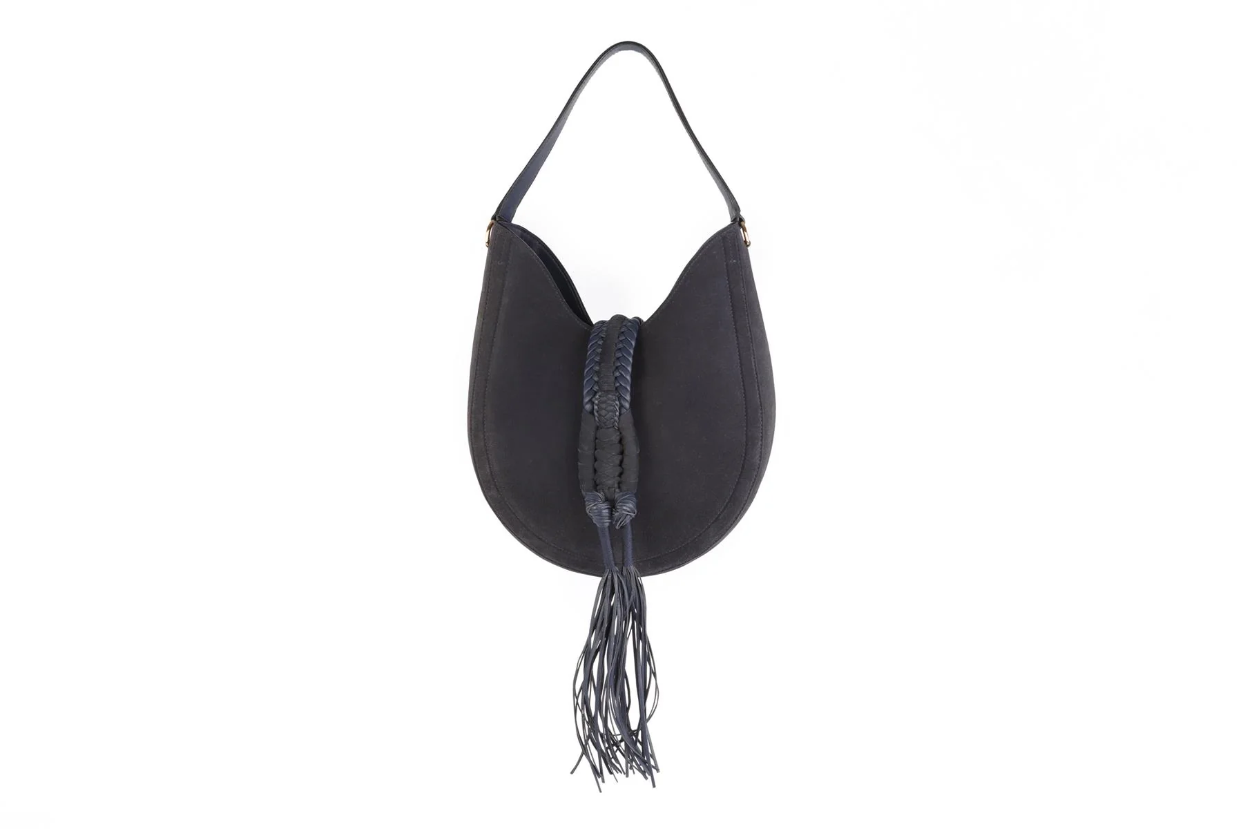 ALTUZARRA NAVY GHIANDA SUEDE SHOULDER BAG - Image 2