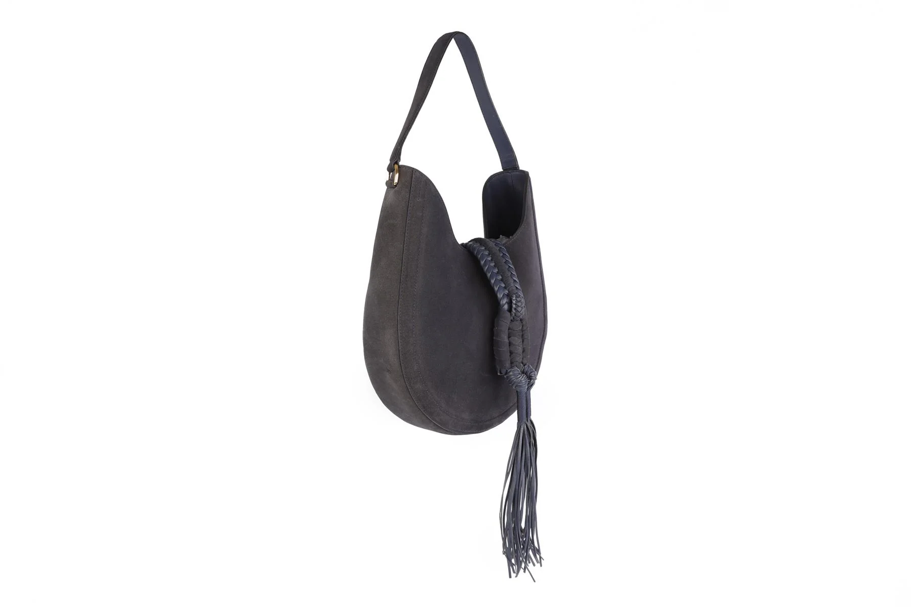 ALTUZARRA NAVY GHIANDA SUEDE SHOULDER BAG - Image 3