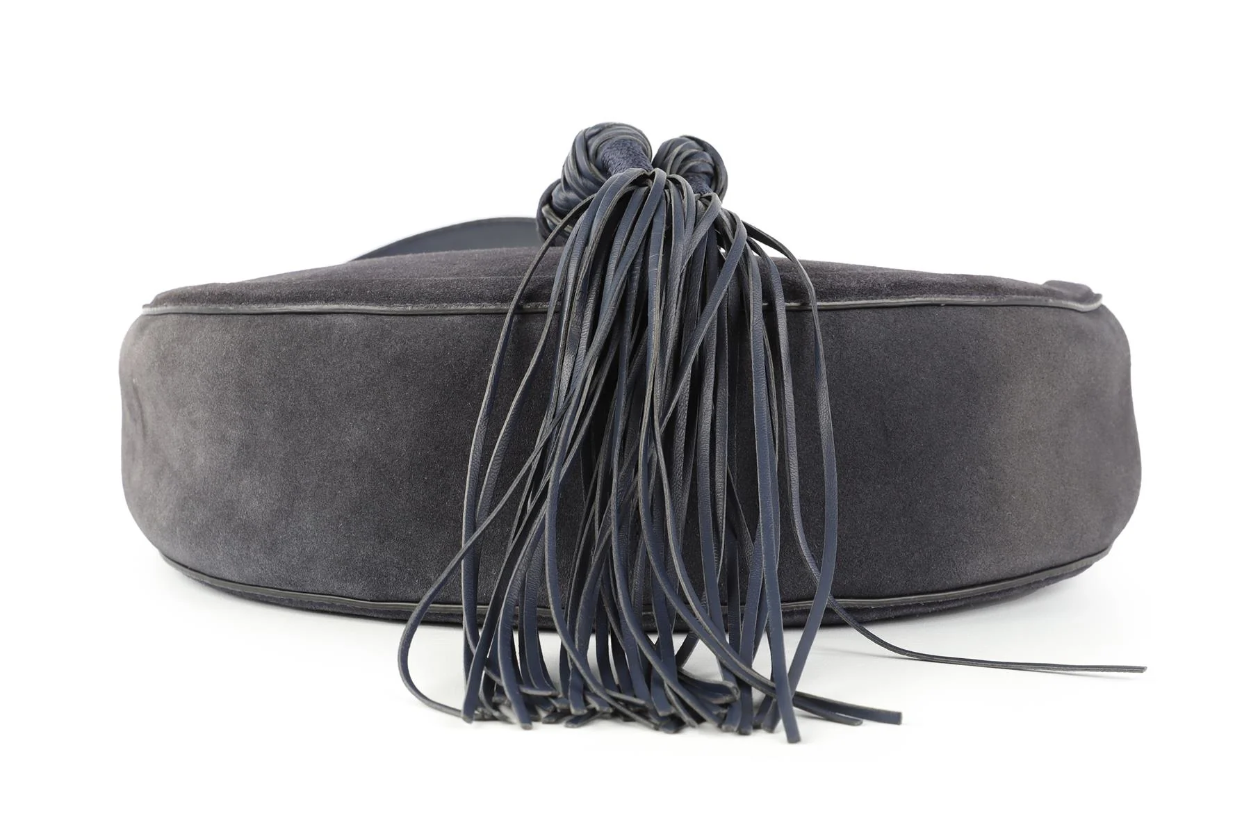 ALTUZARRA NAVY GHIANDA SUEDE SHOULDER BAG - Image 7