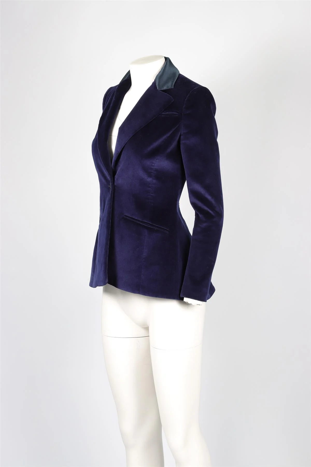 ALTUZARRA NAVY VELVET BLAZER IT 36 UK 4 - Image 3