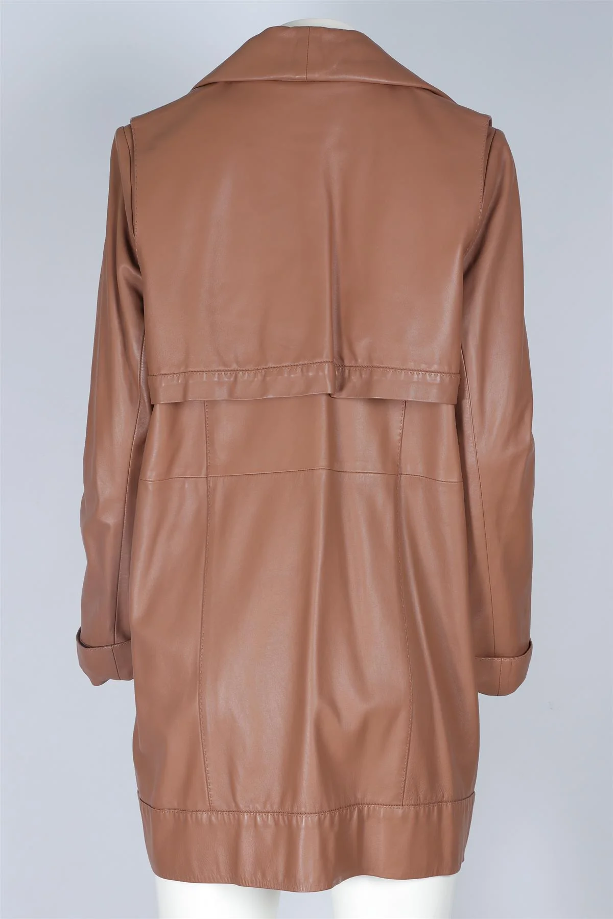 AMANDA WAKELEY NUDE LEATHER JACKET UK 14 - Image 4