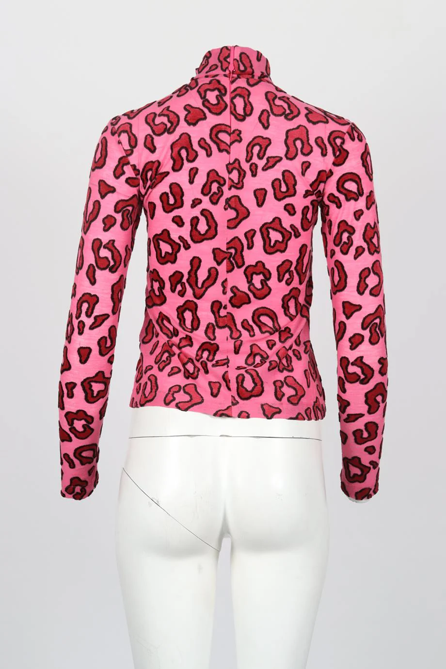 AMBUSH LEOPARD PRINT WOOL BLEND TURTLENECK TOP UK 8 - Image 4