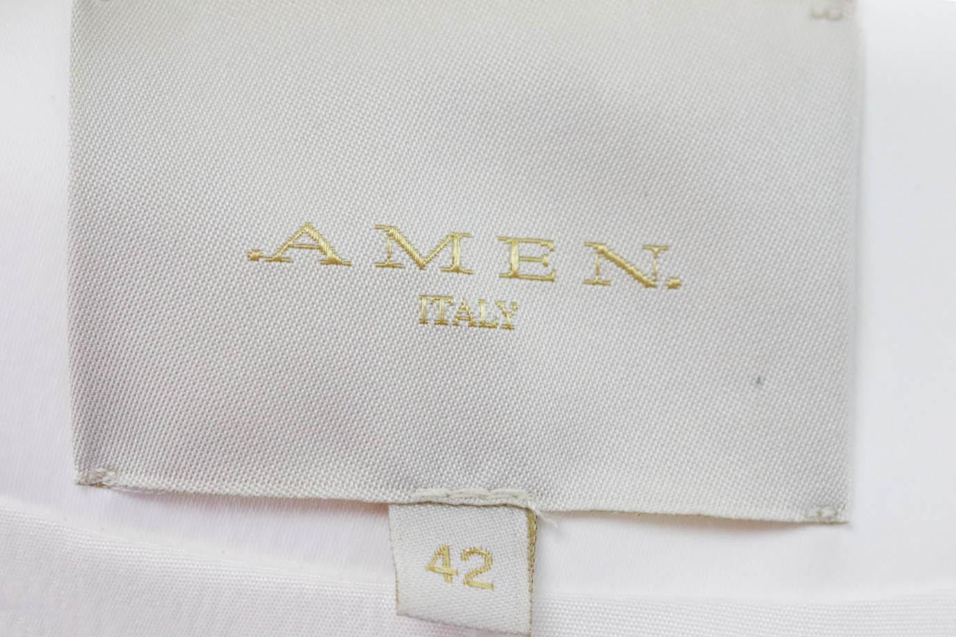 AMEN WOVEN COAT IT 42 UK 10 - Image 5
