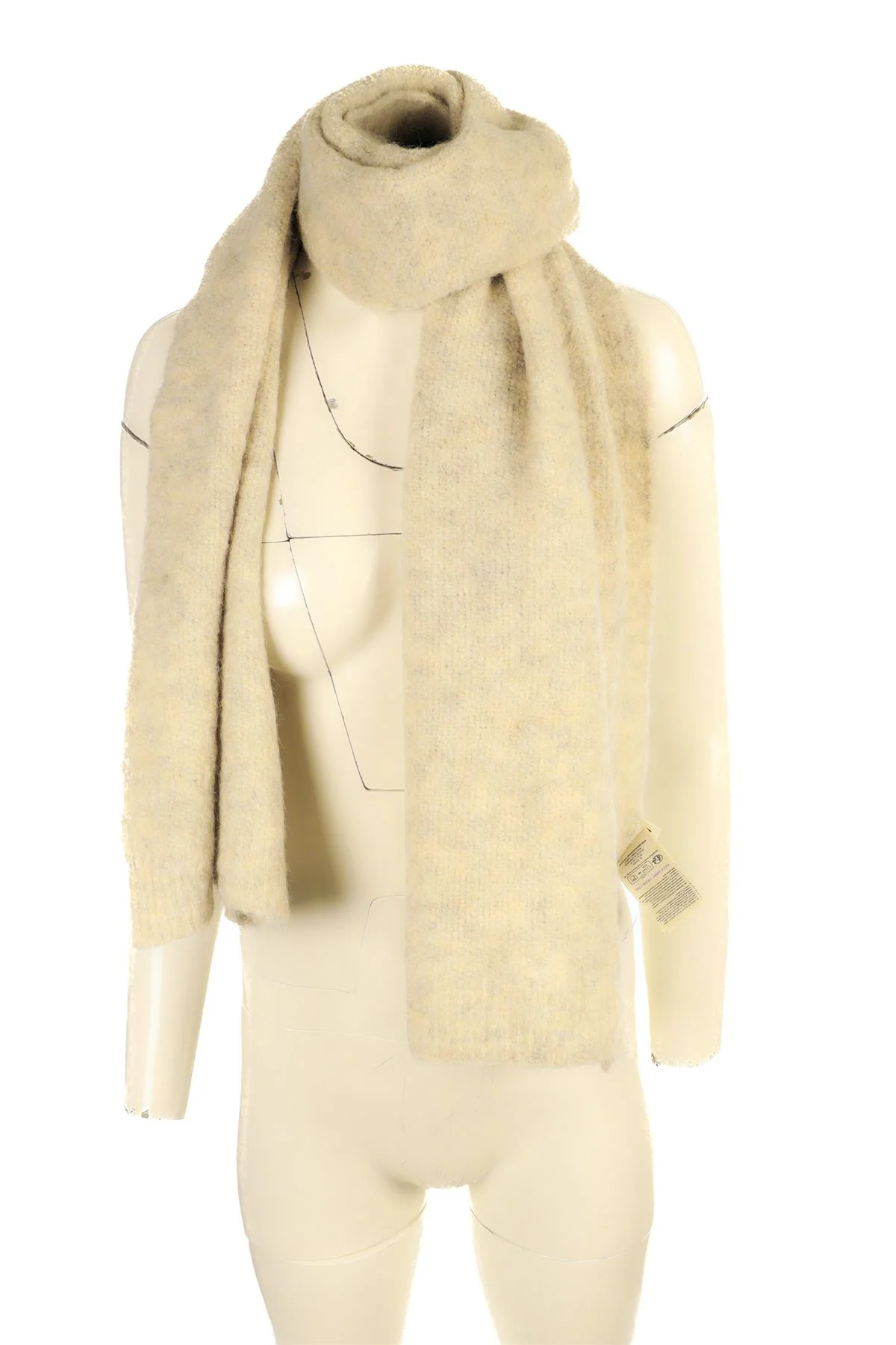 AMERICAN VINTAGE GREY ALPACA SCARF - Image 3