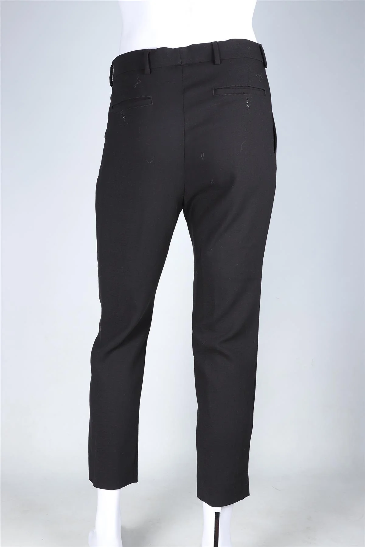 AMI PARIS BLACK MEN'S WOOL STRAIGHT LEG PANTS FR 36 UK/US W28 - Image 4