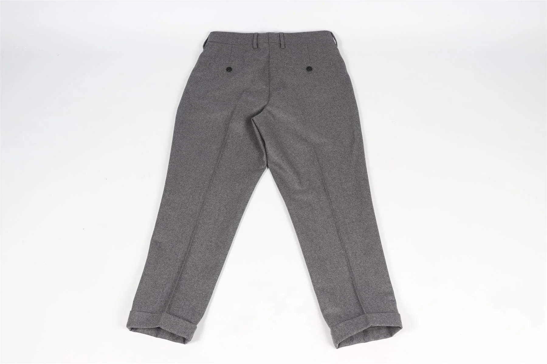 AMI PARIS GREY MEN'S WOOL STRAIGHT LEG PANTS FR 38 UK/US WAIST 30 - Image 4