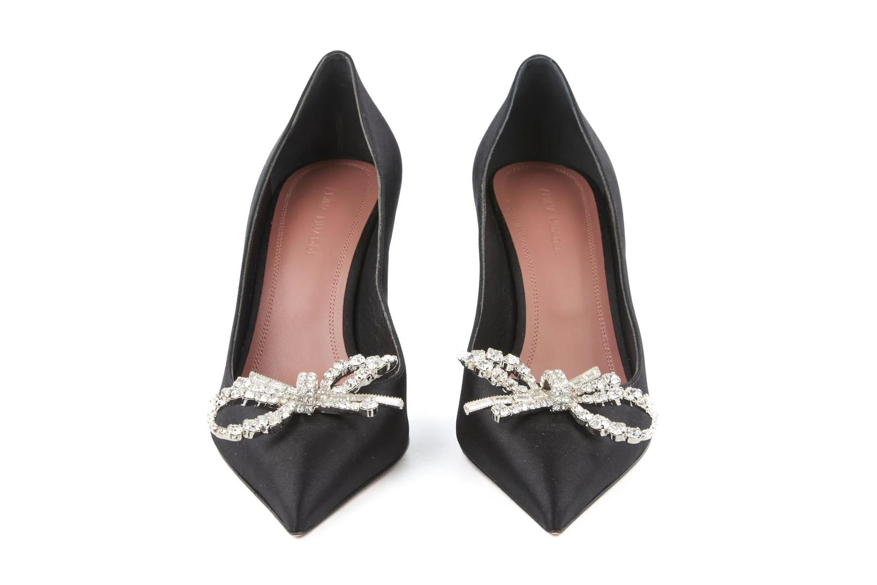 AMINA MUADDI BLACK CRYSTAL AND SATIN PUMPS EU 37.5 UK 4.5 US 7.5 - Image 3