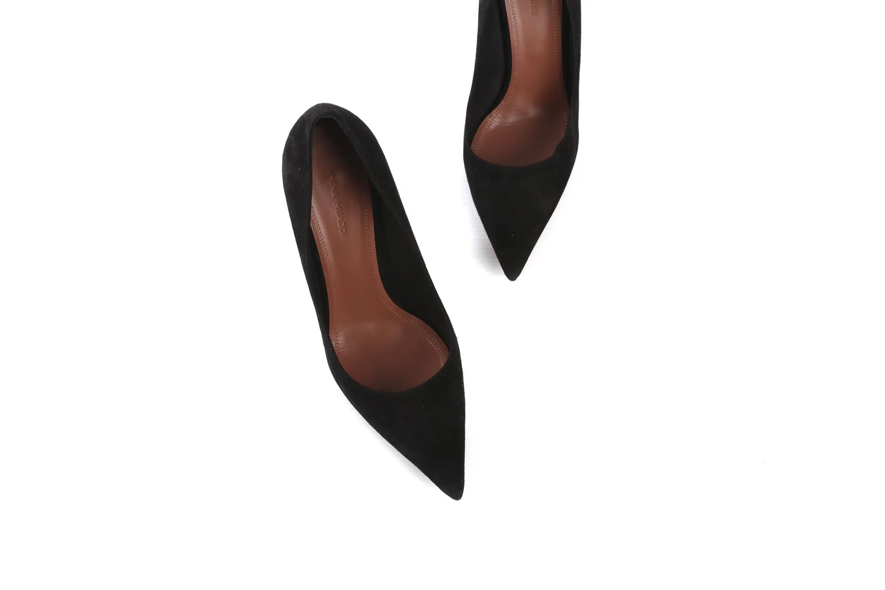 AMINA MUADDI BLACK SUEDE PUMPS EU 39 UK 6 US 9 - Image 4