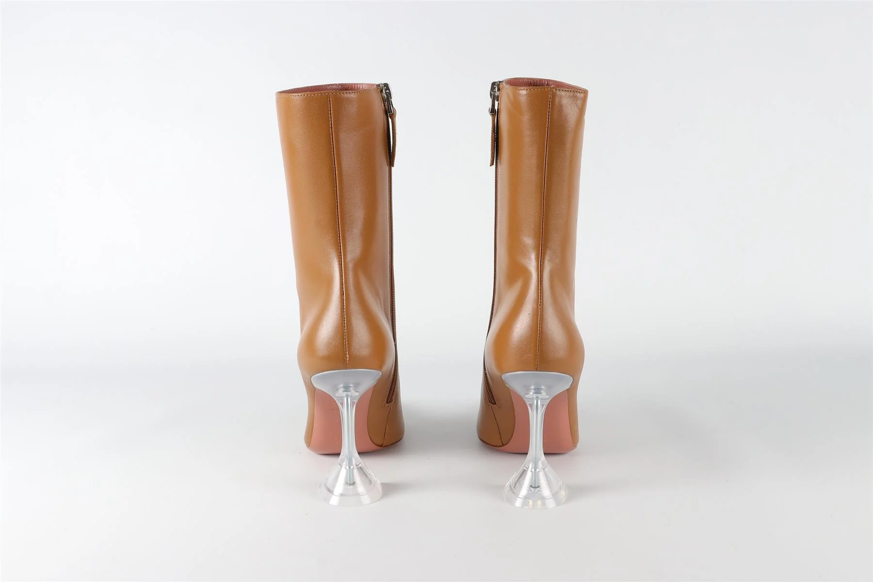 AMINA MUADDI BROWN GIORGIA LEATHER ANKLE BOOTS EU 37.5 UK 4.5 US 7.5 - Image 5